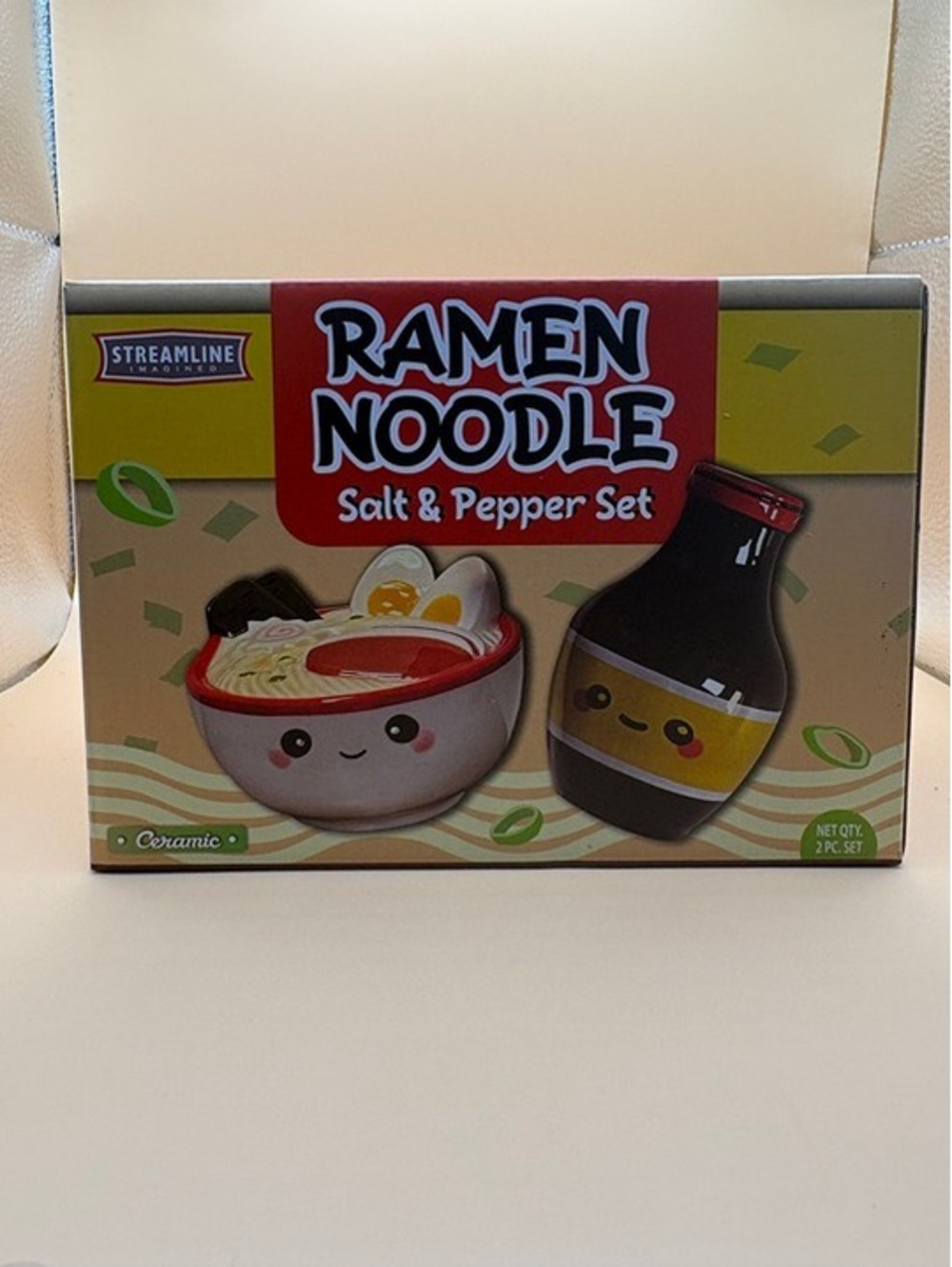 Ramen Noodle Salt & Pepper Set Ceramic New